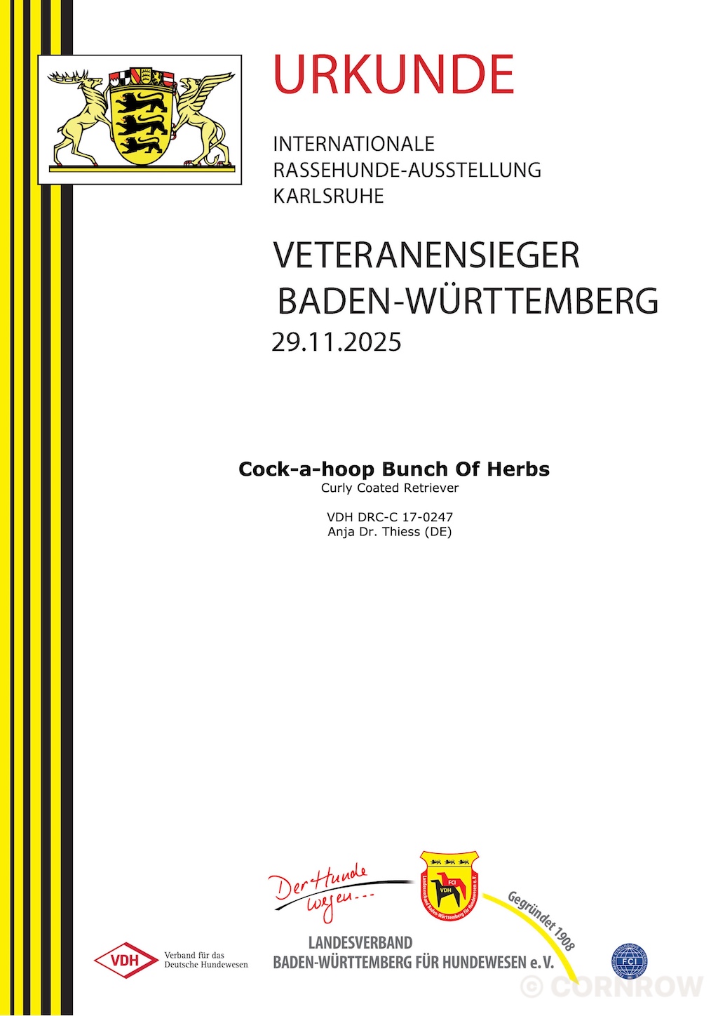 Cock-a-hoop Bunch Of Herbs Veteranensieger Baden-Württemberg